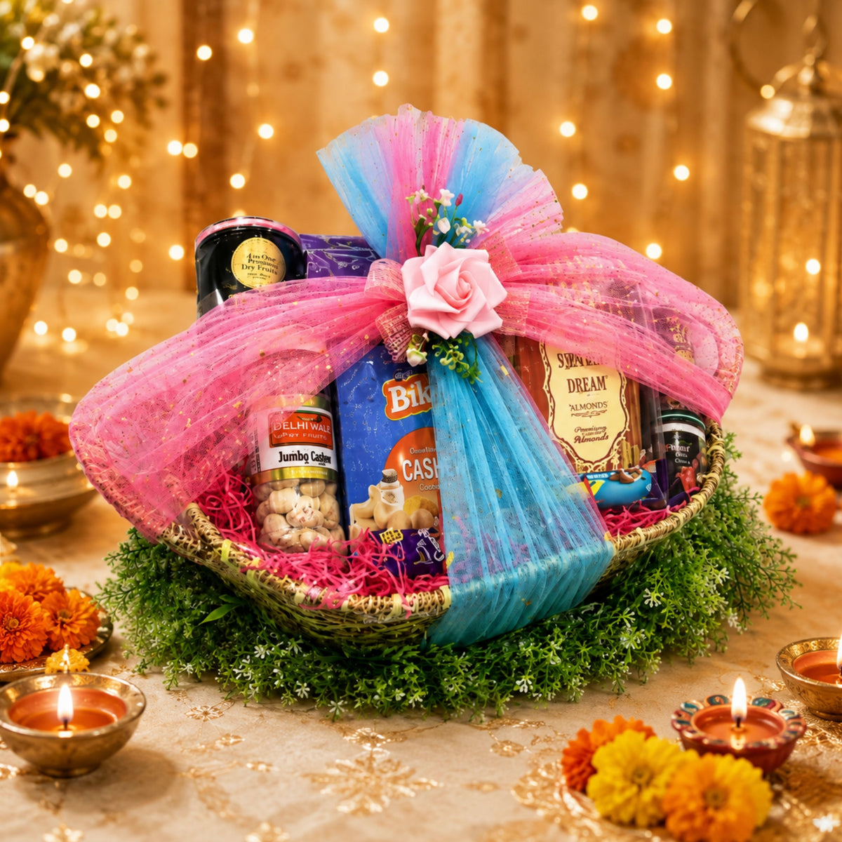 Delhi Wale Festive Dry Fruit & Treats Gift Basket