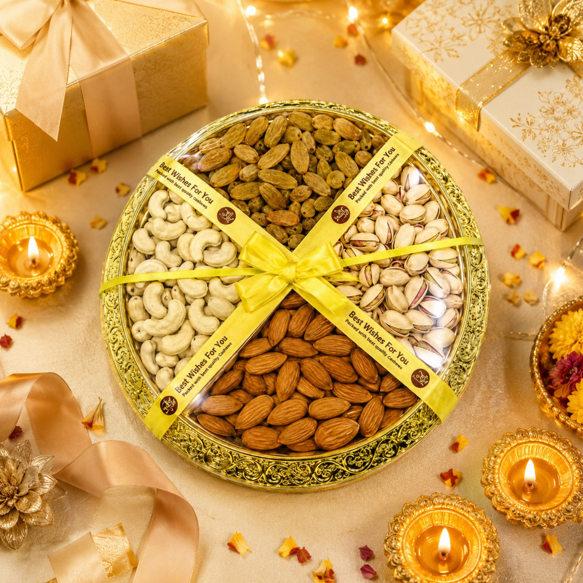 Delhi Wale Golden Celebration Dry Fruit Platter