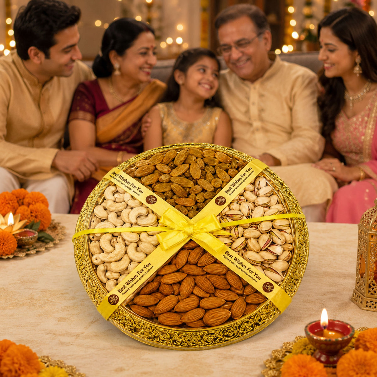 Delhi Wale Golden Celebration Dry Fruit Platter