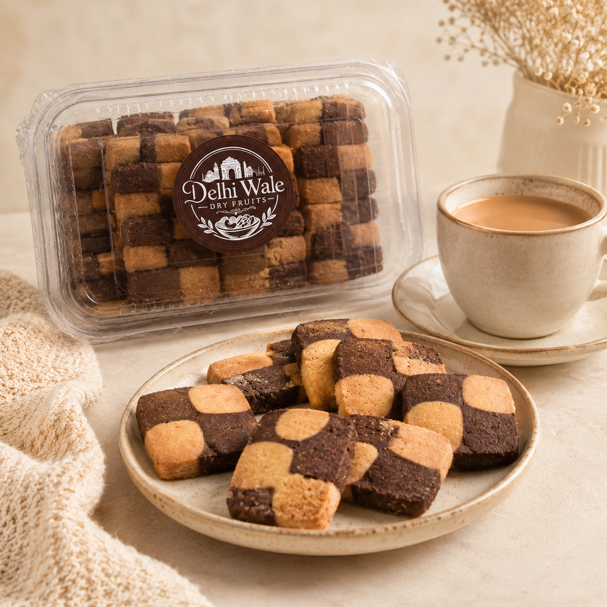 Delhi Wale Choco Vanilla Checker Cookies