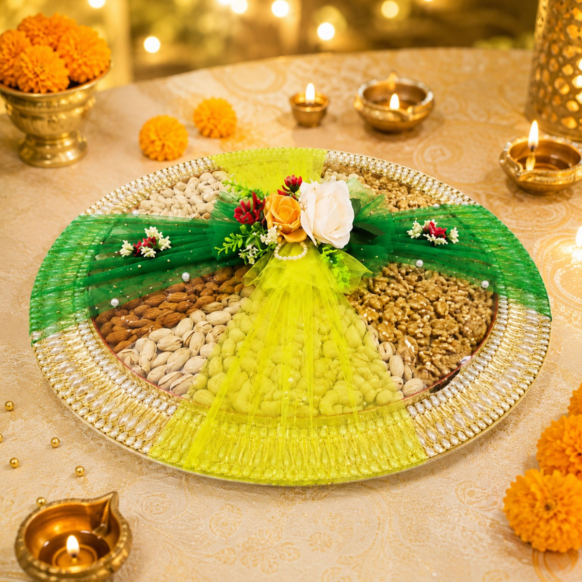 Delhi Wale Emerald Royal Dry Fruit Platter