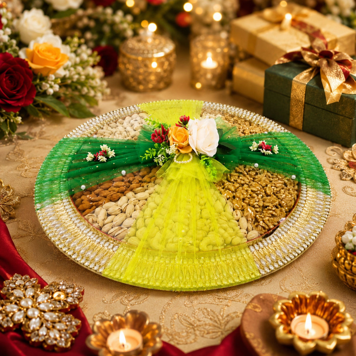 Delhi Wale Emerald Royal Dry Fruit Platter