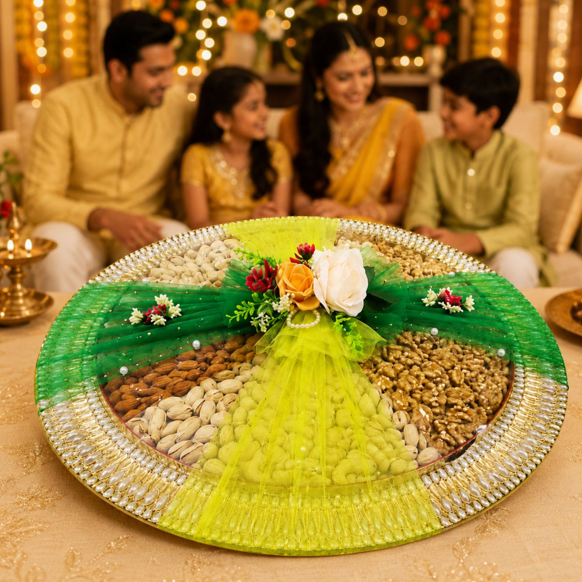 Delhi Wale Emerald Royal Dry Fruit Platter