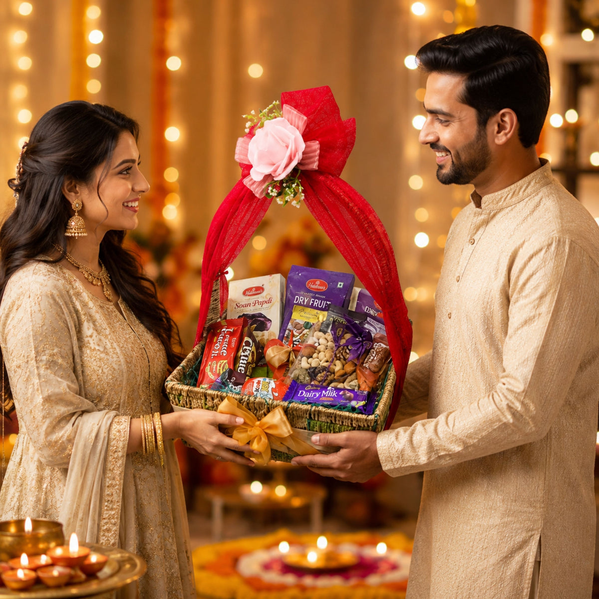 Delhi Wale Festive Chocolate & Dry Fruit Basket