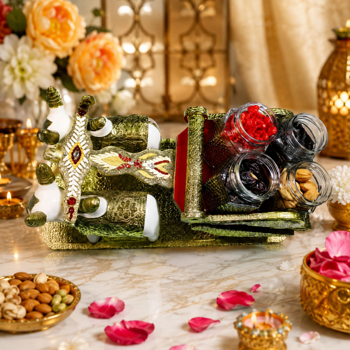 Delhi Wale Royal Carriage Dry Fruit Jar Set