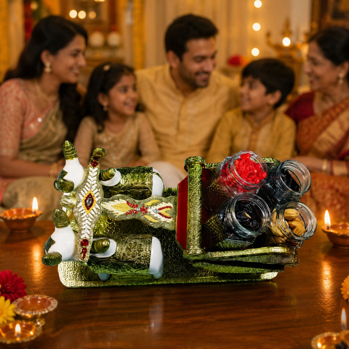 Delhi Wale Royal Carriage Dry Fruit Jar Set