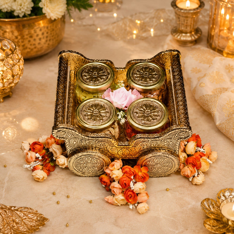 Delhi Wale Royal Heritage Dry Fruit Jar Cart