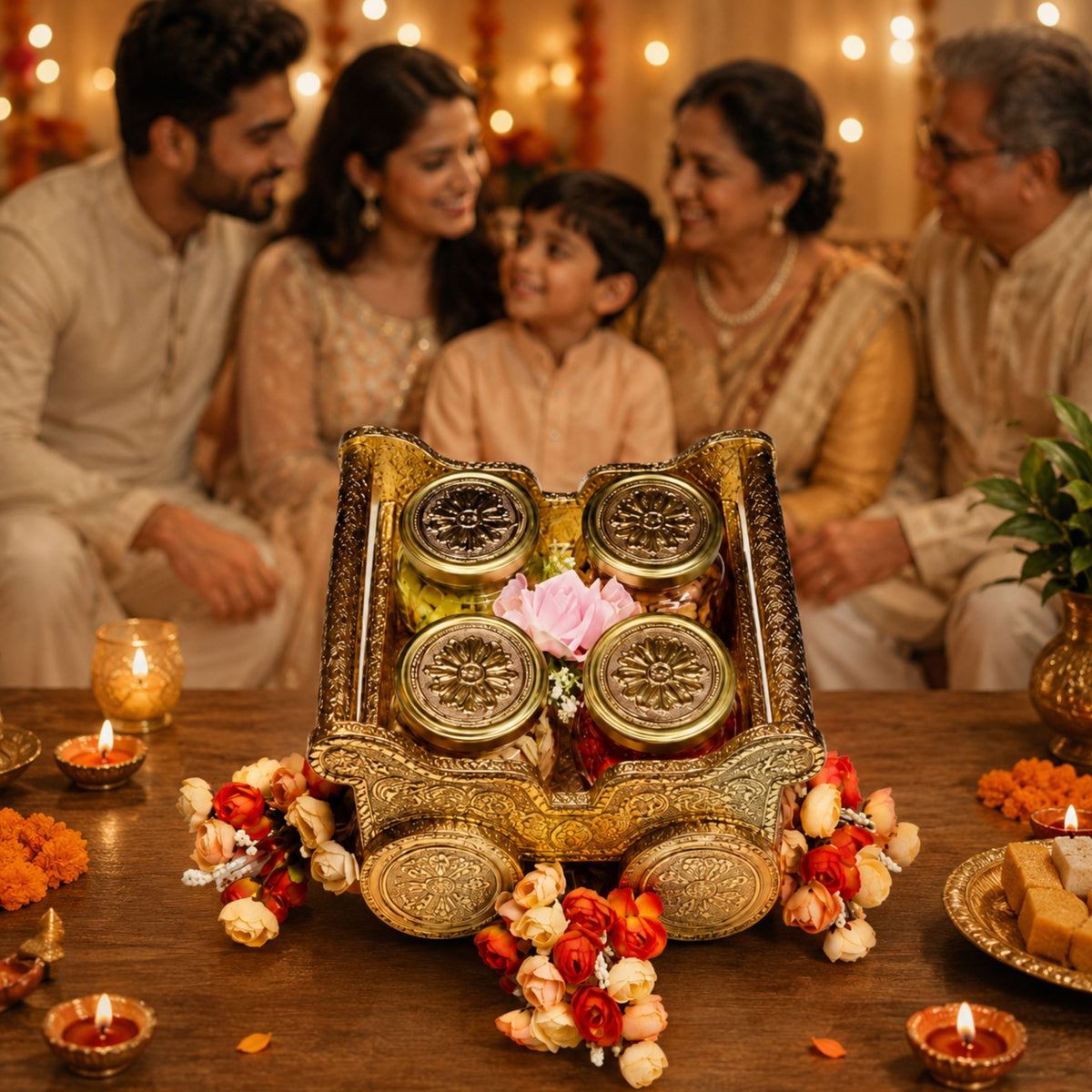 Delhi Wale Royal Heritage Dry Fruit Jar Cart