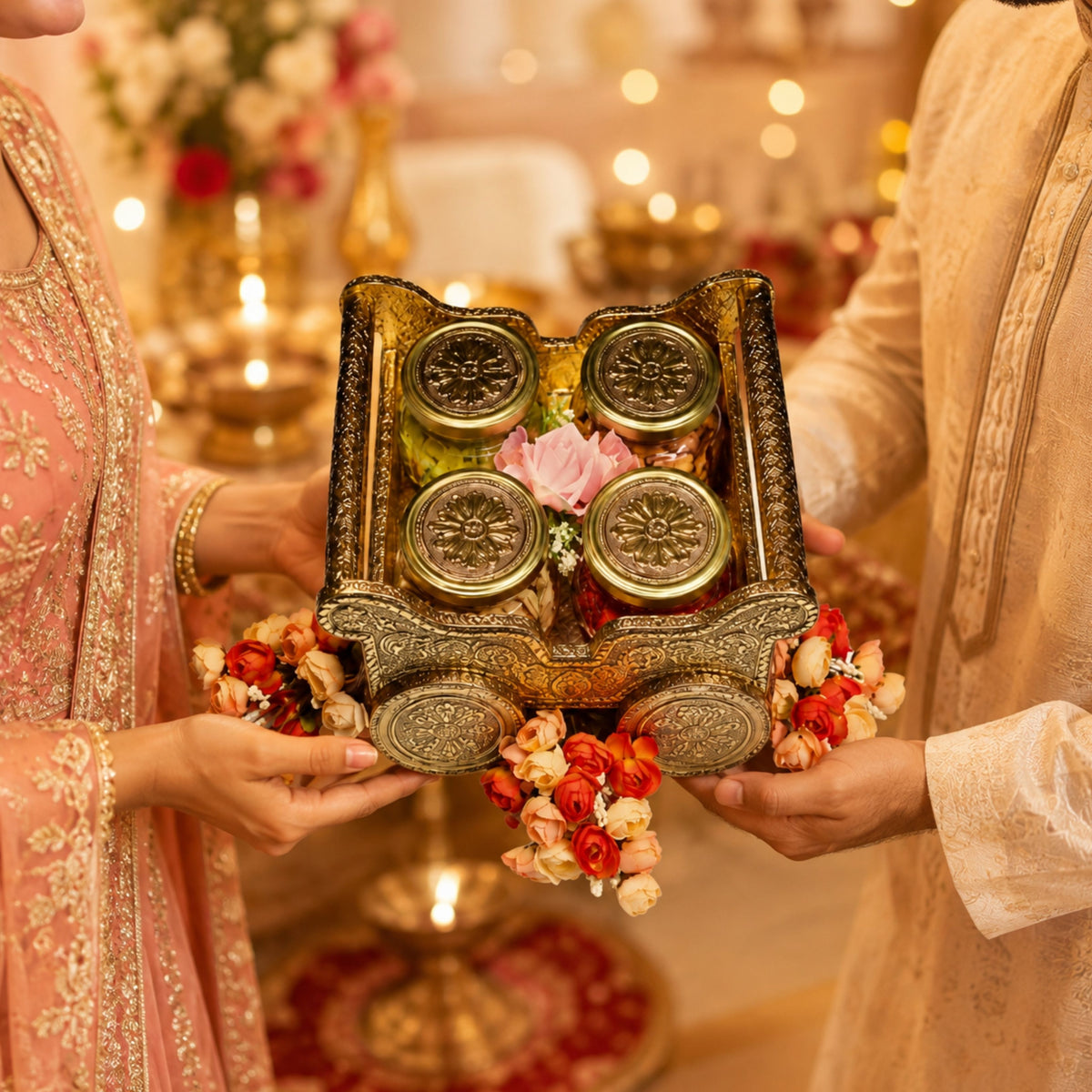 Delhi Wale Royal Heritage Dry Fruit Jar Cart