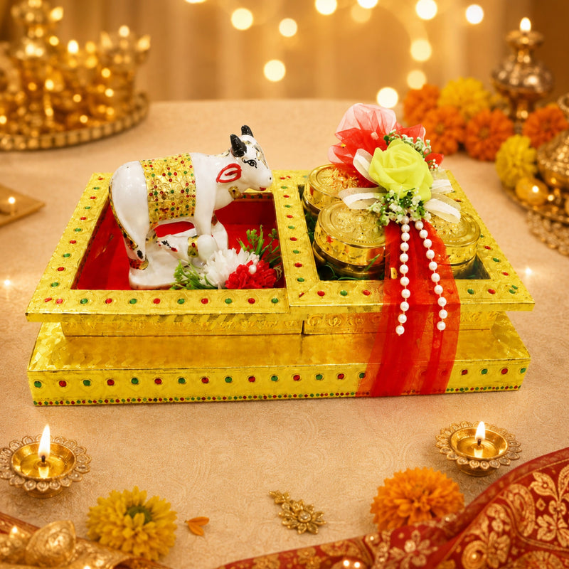 Delhi Wale Shubh Gau Mata Premium Dry Fruit Jar Gift Set